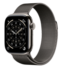 Apple Watch Series 11, 42 mm, Nalural Titanium GPS+Cellular, Slate Milanese Loop